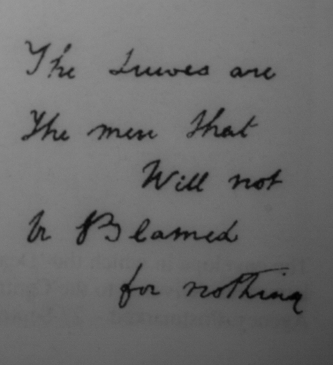 Police copy of the disputed wording found in Goulston Street after the murder of Catherine Eddowes
