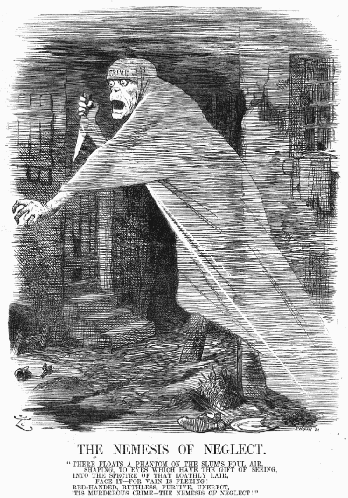 John Tenniel's 1888 Punch illustration The Nemesis of Neglect, a contemporary editorial response rather than a suspect portrait