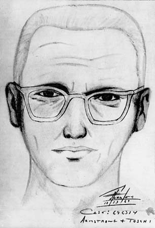 1969 San Francisco Police Department composite sketch of the unidentified Zodiac suspect