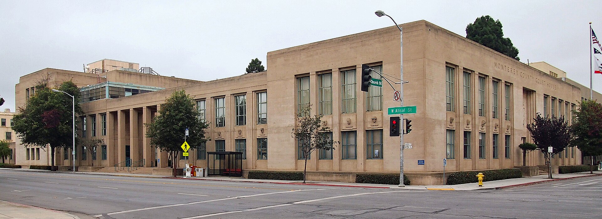 Exterior of the Monterey County Courthouse in Salinas, documenting the county where Dorothea Puente's 1993 trial was held