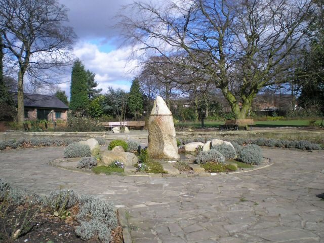 The Garden of Tranquility in Hyde Park, Greater Manchester, created as a memorial to Harold Shipman's victims
