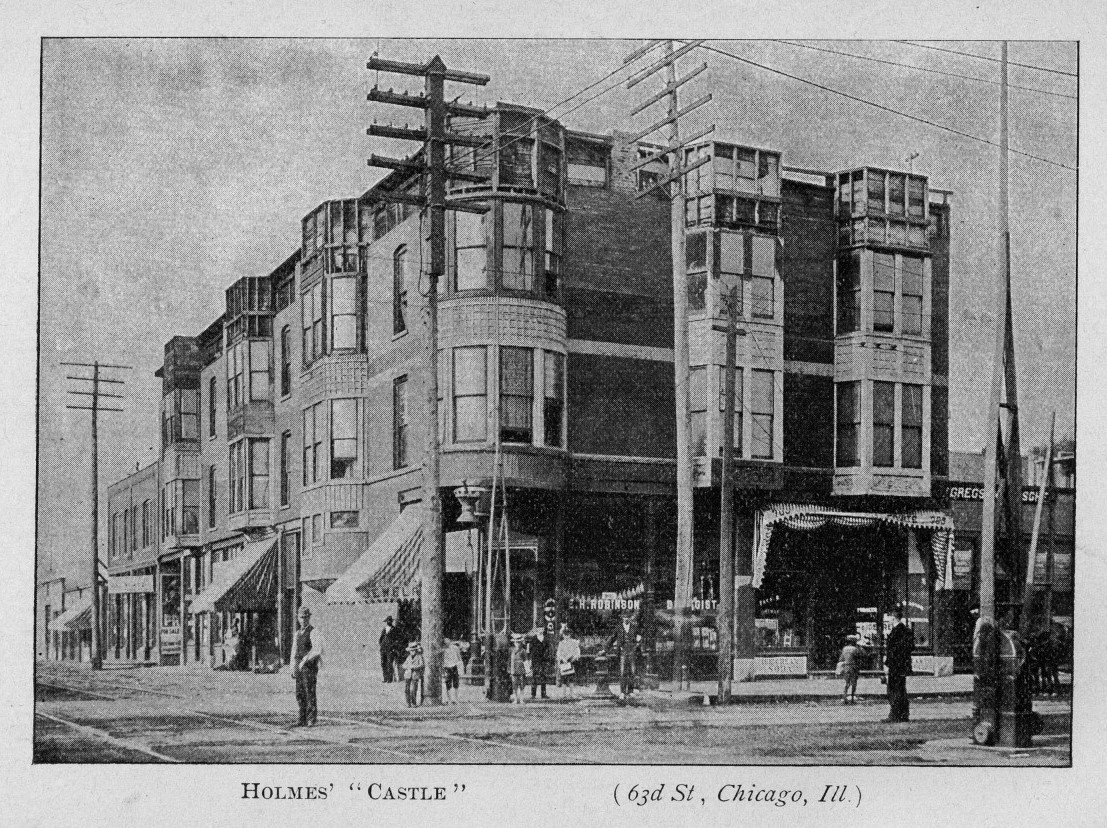 Contemporary photograph of Holmes's World's Fair Hotel published in investigator Frank Geyer's 1896 case history