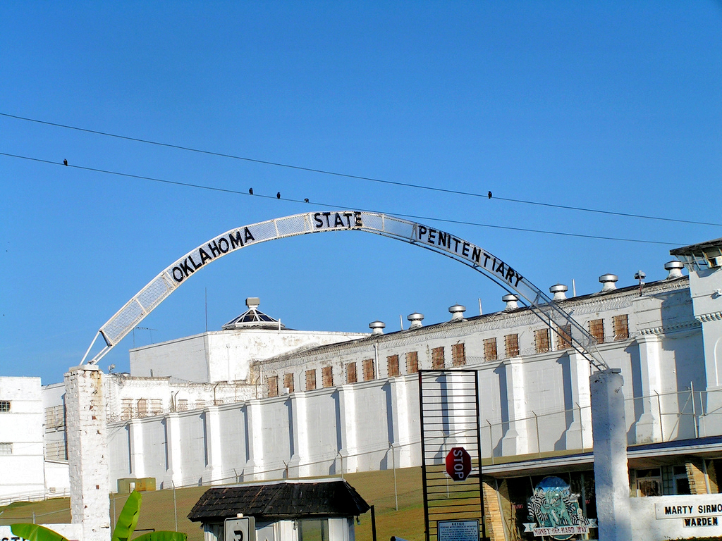 Exterior of Oklahoma State Penitentiary in McAlester, where Nannie Doss served her life sentence from 1955 until her death in 1965
